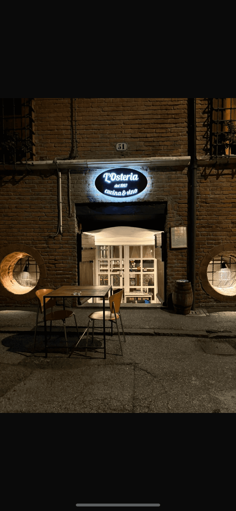 Immagine di copertina del ristorante L'Osteria dal 1997
