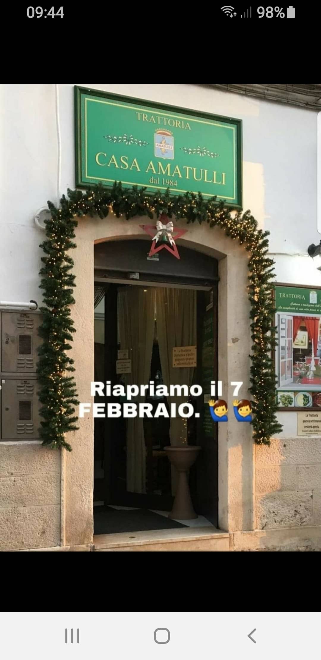 Immagine di copertina del ristorante Trattoria &quot;Casa Amatulli&quot; di Gianvito Amatulli
