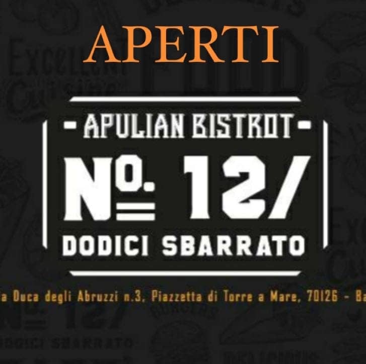 Immagine di copertina del ristorante Dodici Sbarrato - Apulian Bistrot