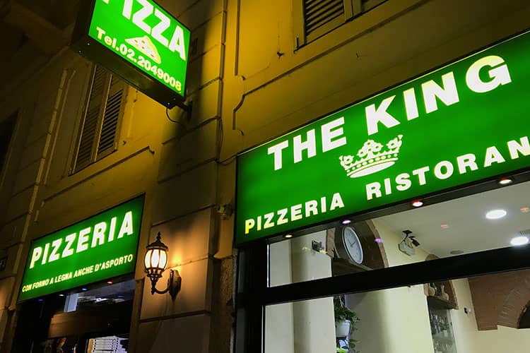 Immagine di copertina del ristorante The King: Pizzeria Ristorante